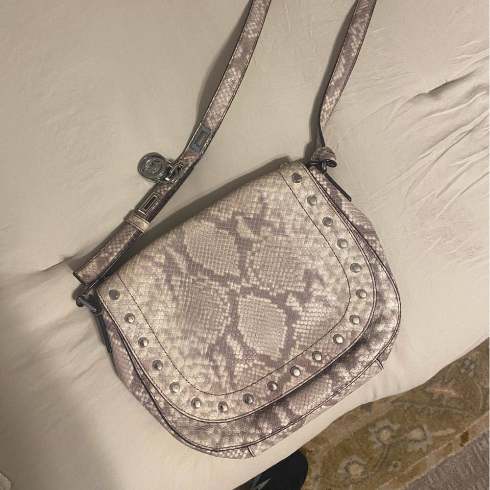Micheal Kors snake skin crossbody bag